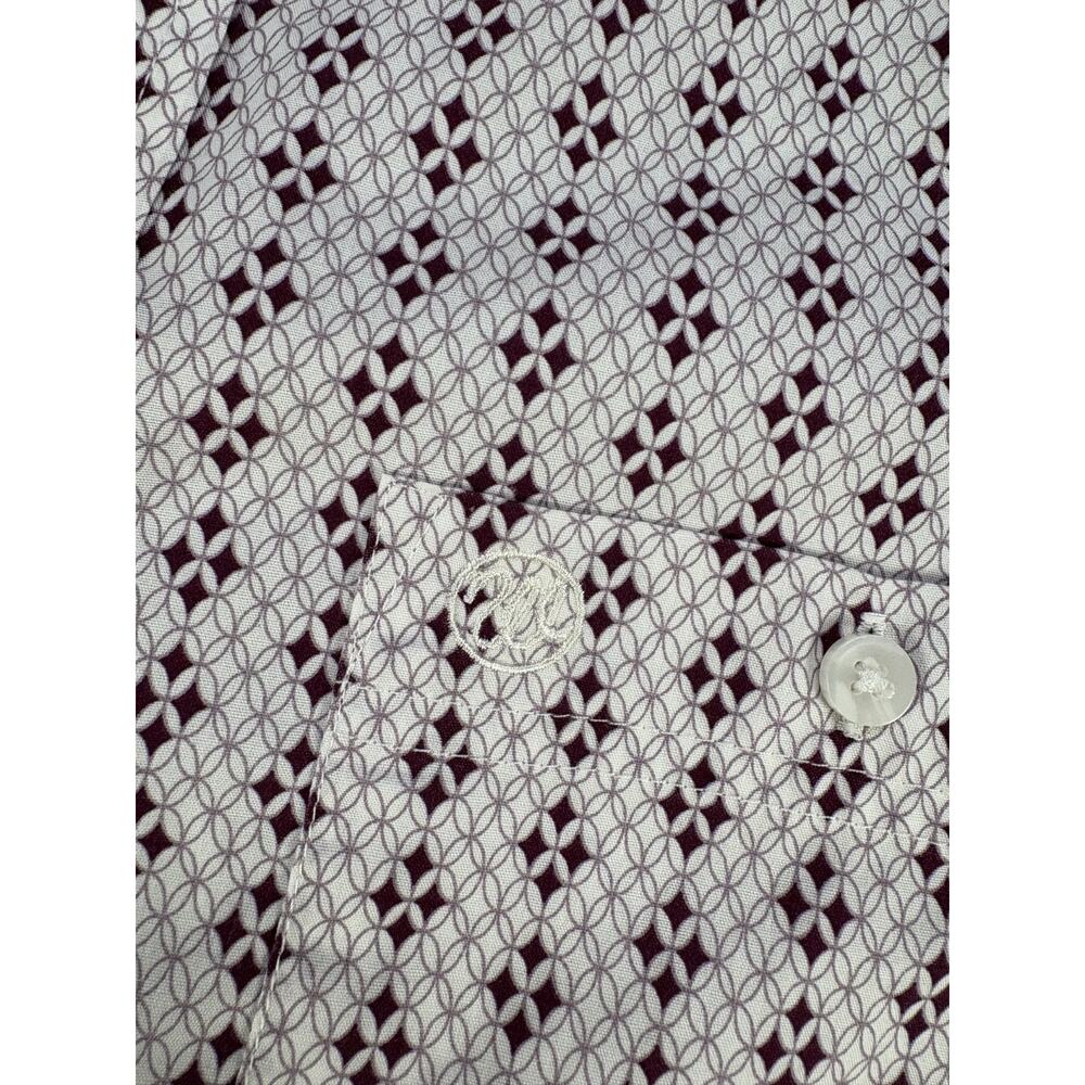 Wrangler Western Cowboy Button Down Shirt Red/White Mens Med - Picture 3 of 9